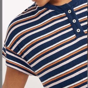 Madewell Bengali indigo stripe t-shirt dress S